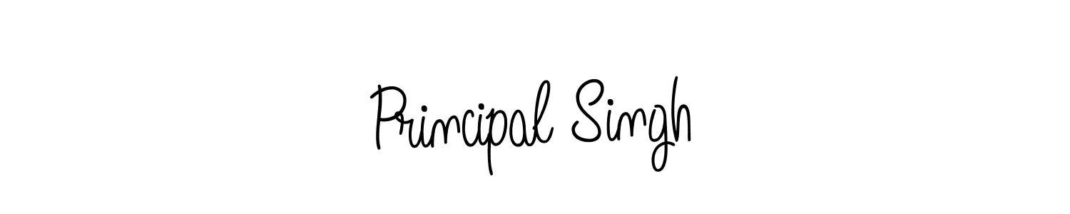 You should practise on your own different ways (Angelique-Rose-font-FFP) to write your name (Principal Singh) in signature. don't let someone else do it for you. Principal Singh signature style 5 images and pictures png