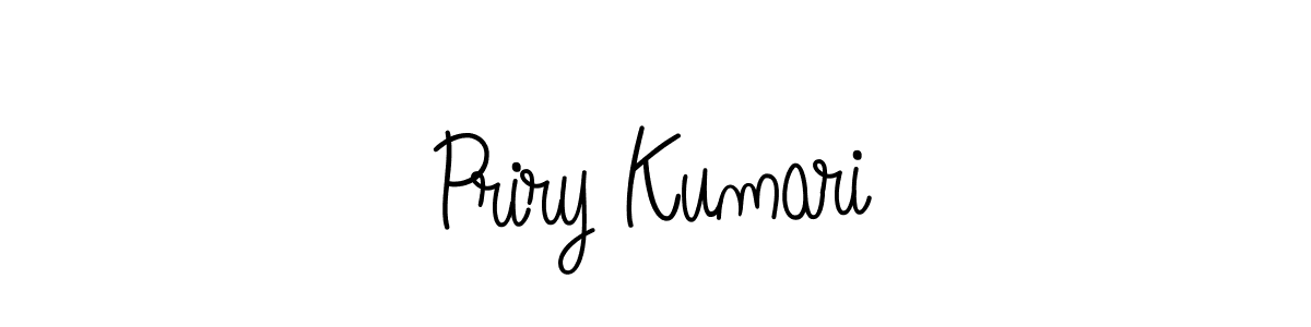 Use a signature maker to create a handwritten signature online. With this signature software, you can design (Angelique-Rose-font-FFP) your own signature for name Priry Kumari. Priry Kumari signature style 5 images and pictures png