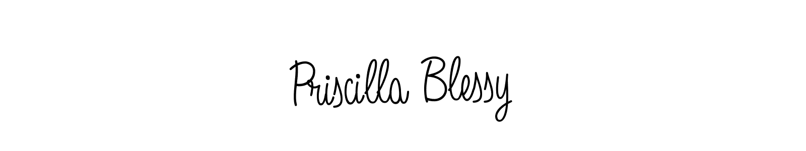 How to make Priscilla Blessy signature? Angelique-Rose-font-FFP is a professional autograph style. Create handwritten signature for Priscilla Blessy name. Priscilla Blessy signature style 5 images and pictures png