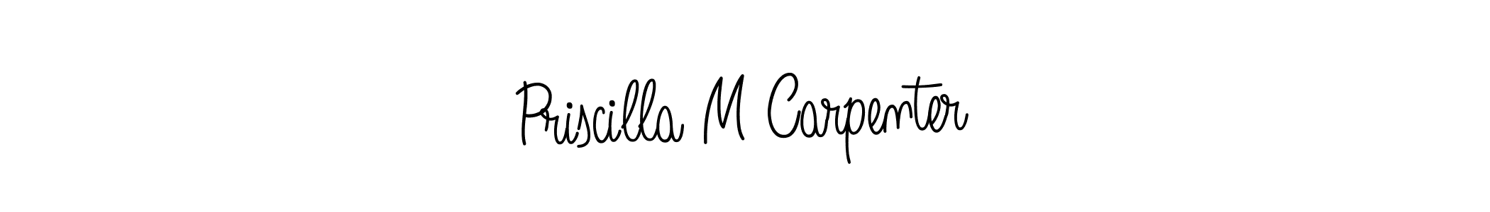 It looks lik you need a new signature style for name Priscilla M Carpenter. Design unique handwritten (Angelique-Rose-font-FFP) signature with our free signature maker in just a few clicks. Priscilla M Carpenter signature style 5 images and pictures png