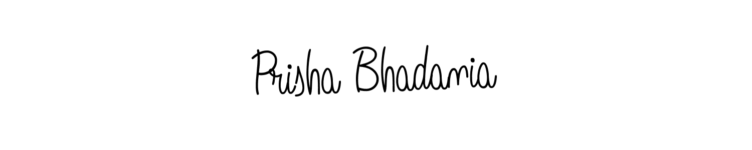 Create a beautiful signature design for name Prisha Bhadania. With this signature (Angelique-Rose-font-FFP) fonts, you can make a handwritten signature for free. Prisha Bhadania signature style 5 images and pictures png