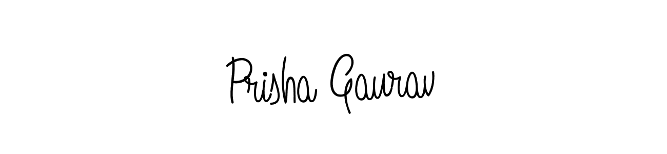 It looks lik you need a new signature style for name Prisha Gaurav. Design unique handwritten (Angelique-Rose-font-FFP) signature with our free signature maker in just a few clicks. Prisha Gaurav signature style 5 images and pictures png