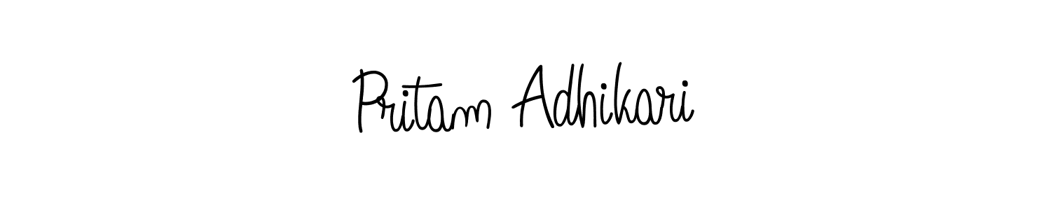 How to Draw Pritam Adhikari signature style? Angelique-Rose-font-FFP is a latest design signature styles for name Pritam Adhikari. Pritam Adhikari signature style 5 images and pictures png