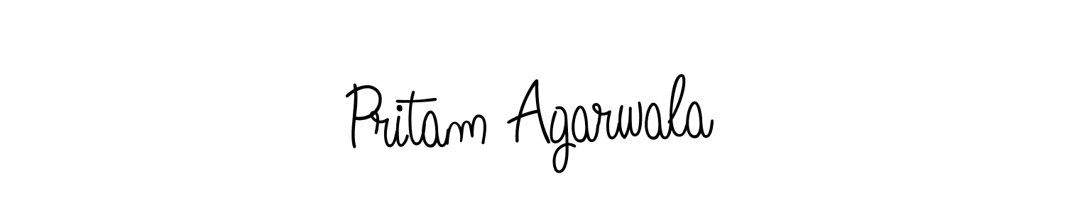 Design your own signature with our free online signature maker. With this signature software, you can create a handwritten (Angelique-Rose-font-FFP) signature for name Pritam Agarwala. Pritam Agarwala signature style 5 images and pictures png