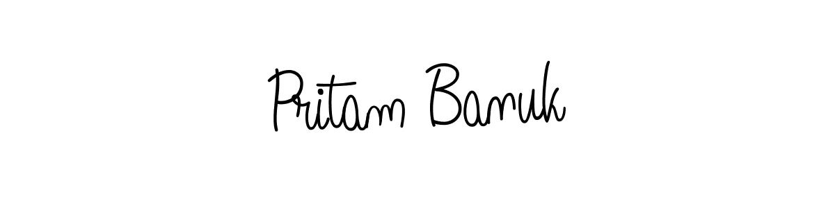 Also we have Pritam Banuk name is the best signature style. Create professional handwritten signature collection using Angelique-Rose-font-FFP autograph style. Pritam Banuk signature style 5 images and pictures png