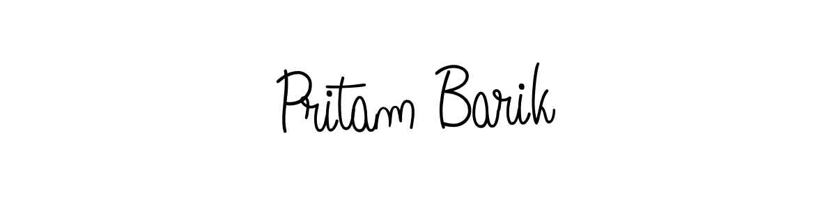 How to make Pritam Barik name signature. Use Angelique-Rose-font-FFP style for creating short signs online. This is the latest handwritten sign. Pritam Barik signature style 5 images and pictures png