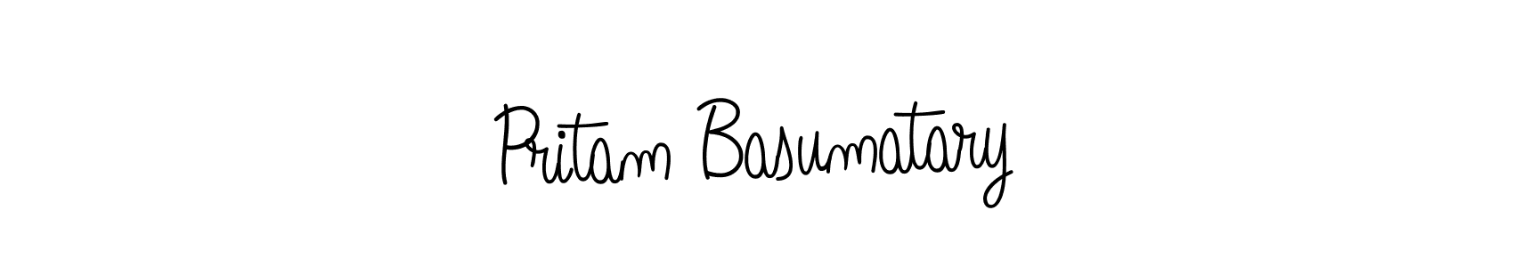 The best way (Angelique-Rose-font-FFP) to make a short signature is to pick only two or three words in your name. The name Pritam Basumatary include a total of six letters. For converting this name. Pritam Basumatary signature style 5 images and pictures png