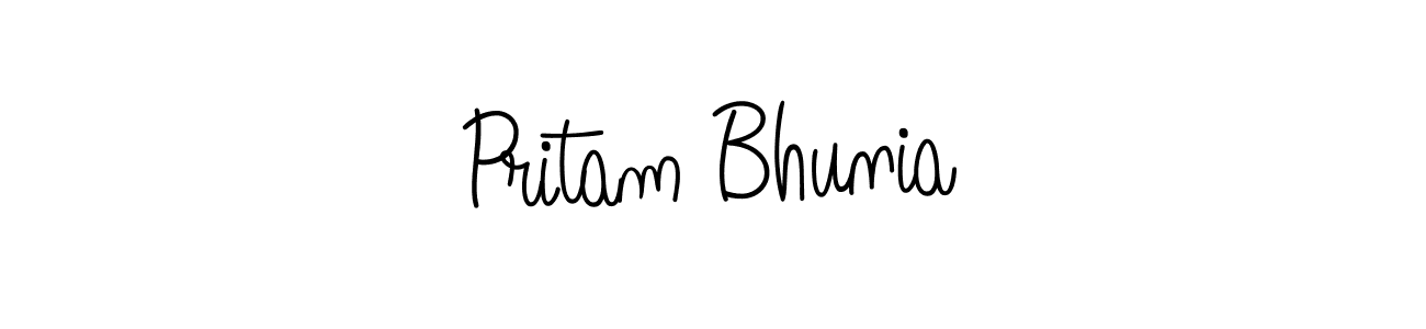 Make a short Pritam Bhunia signature style. Manage your documents anywhere anytime using Angelique-Rose-font-FFP. Create and add eSignatures, submit forms, share and send files easily. Pritam Bhunia signature style 5 images and pictures png