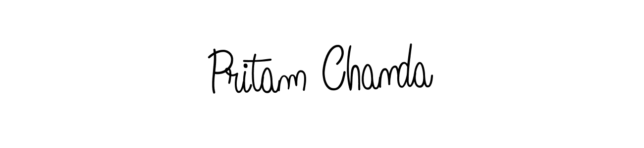 Design your own signature with our free online signature maker. With this signature software, you can create a handwritten (Angelique-Rose-font-FFP) signature for name Pritam Chanda. Pritam Chanda signature style 5 images and pictures png