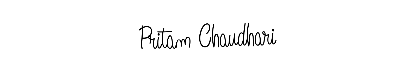 Pritam Chaudhari stylish signature style. Best Handwritten Sign (Angelique-Rose-font-FFP) for my name. Handwritten Signature Collection Ideas for my name Pritam Chaudhari. Pritam Chaudhari signature style 5 images and pictures png