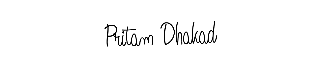 Angelique-Rose-font-FFP is a professional signature style that is perfect for those who want to add a touch of class to their signature. It is also a great choice for those who want to make their signature more unique. Get Pritam Dhakad name to fancy signature for free. Pritam Dhakad signature style 5 images and pictures png
