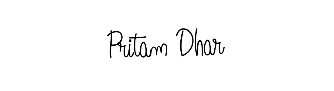 How to make Pritam Dhar signature? Angelique-Rose-font-FFP is a professional autograph style. Create handwritten signature for Pritam Dhar name. Pritam Dhar signature style 5 images and pictures png