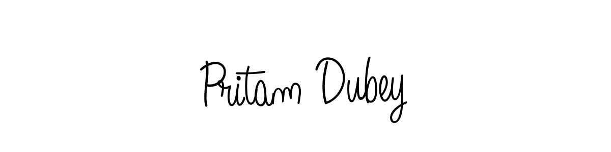 Pritam Dubey stylish signature style. Best Handwritten Sign (Angelique-Rose-font-FFP) for my name. Handwritten Signature Collection Ideas for my name Pritam Dubey. Pritam Dubey signature style 5 images and pictures png