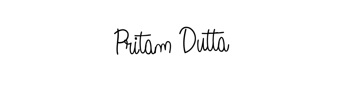 How to make Pritam Dutta name signature. Use Angelique-Rose-font-FFP style for creating short signs online. This is the latest handwritten sign. Pritam Dutta signature style 5 images and pictures png