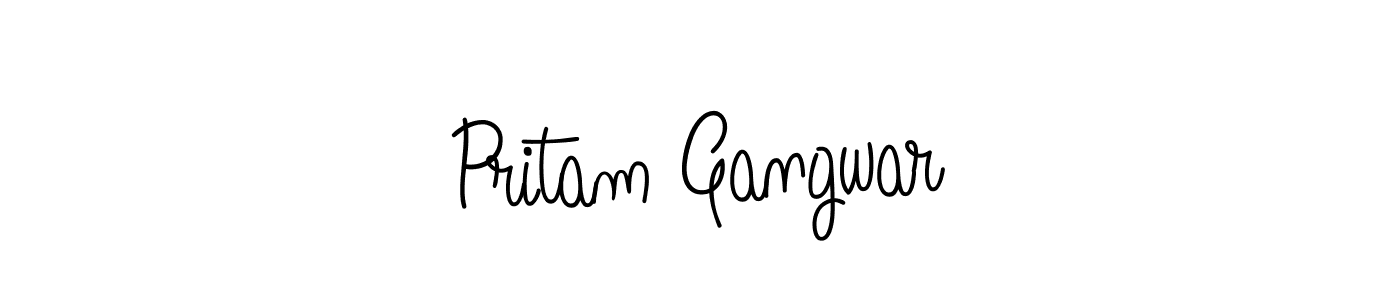 How to Draw Pritam Gangwar signature style? Angelique-Rose-font-FFP is a latest design signature styles for name Pritam Gangwar. Pritam Gangwar signature style 5 images and pictures png
