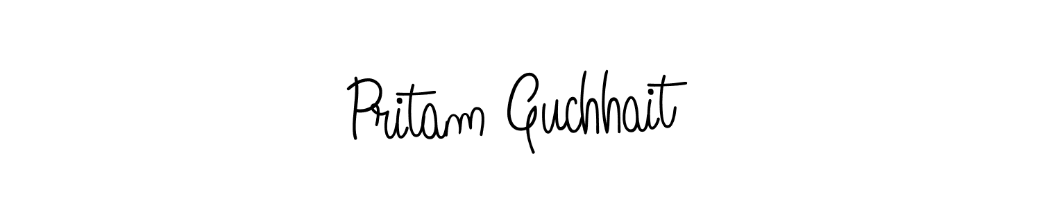 Create a beautiful signature design for name Pritam Guchhait. With this signature (Angelique-Rose-font-FFP) fonts, you can make a handwritten signature for free. Pritam Guchhait signature style 5 images and pictures png