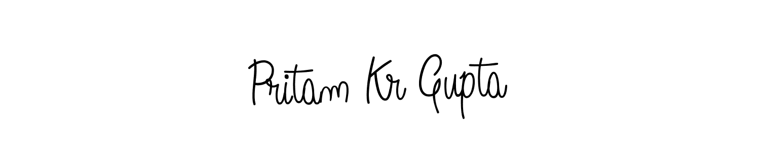 Also we have Pritam Kr Gupta name is the best signature style. Create professional handwritten signature collection using Angelique-Rose-font-FFP autograph style. Pritam Kr Gupta signature style 5 images and pictures png