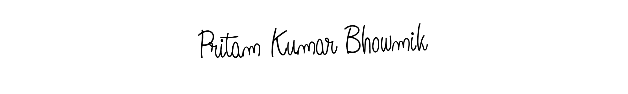 Create a beautiful signature design for name Pritam Kumar Bhowmik. With this signature (Angelique-Rose-font-FFP) fonts, you can make a handwritten signature for free. Pritam Kumar Bhowmik signature style 5 images and pictures png