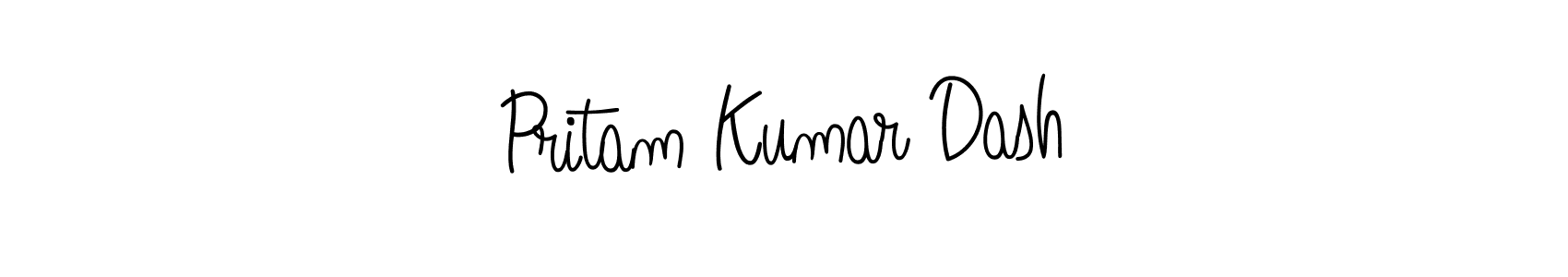 The best way (Angelique-Rose-font-FFP) to make a short signature is to pick only two or three words in your name. The name Pritam Kumar Dash include a total of six letters. For converting this name. Pritam Kumar Dash signature style 5 images and pictures png
