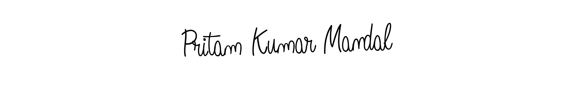 Make a beautiful signature design for name Pritam Kumar Mandal. With this signature (Angelique-Rose-font-FFP) style, you can create a handwritten signature for free. Pritam Kumar Mandal signature style 5 images and pictures png