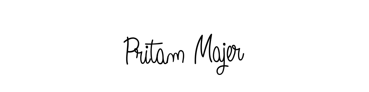 Pritam Majer stylish signature style. Best Handwritten Sign (Angelique-Rose-font-FFP) for my name. Handwritten Signature Collection Ideas for my name Pritam Majer. Pritam Majer signature style 5 images and pictures png