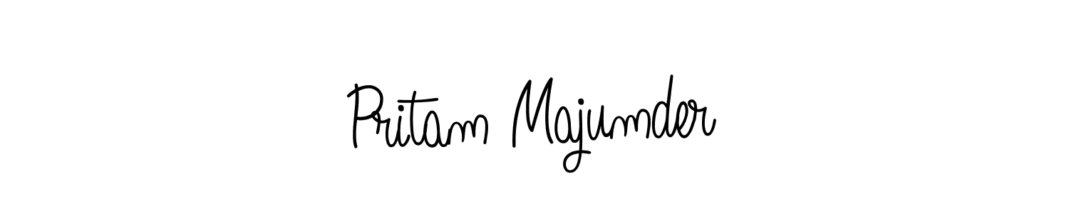 Make a beautiful signature design for name Pritam Majumder. With this signature (Angelique-Rose-font-FFP) style, you can create a handwritten signature for free. Pritam Majumder signature style 5 images and pictures png