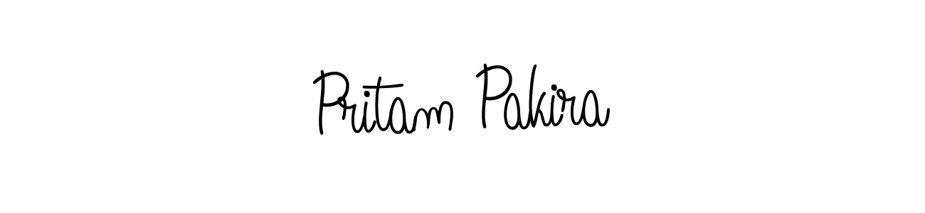 The best way (Angelique-Rose-font-FFP) to make a short signature is to pick only two or three words in your name. The name Pritam Pakira include a total of six letters. For converting this name. Pritam Pakira signature style 5 images and pictures png