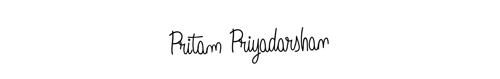 if you are searching for the best signature style for your name Pritam Priyadarshan. so please give up your signature search. here we have designed multiple signature styles  using Angelique-Rose-font-FFP. Pritam Priyadarshan signature style 5 images and pictures png