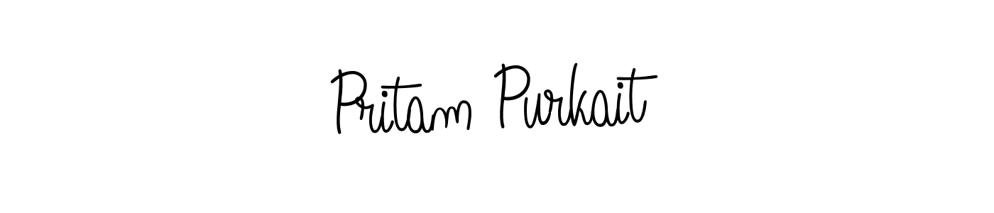 You should practise on your own different ways (Angelique-Rose-font-FFP) to write your name (Pritam Purkait) in signature. don't let someone else do it for you. Pritam Purkait signature style 5 images and pictures png