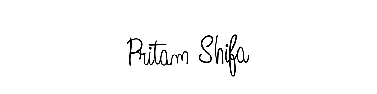 How to make Pritam Shifa signature? Angelique-Rose-font-FFP is a professional autograph style. Create handwritten signature for Pritam Shifa name. Pritam Shifa signature style 5 images and pictures png