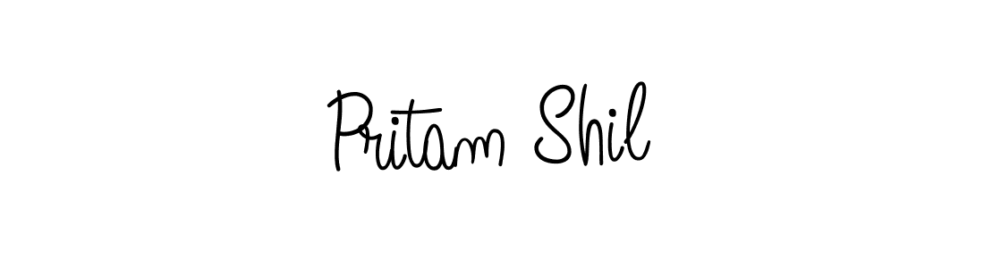 Pritam Shil stylish signature style. Best Handwritten Sign (Angelique-Rose-font-FFP) for my name. Handwritten Signature Collection Ideas for my name Pritam Shil. Pritam Shil signature style 5 images and pictures png