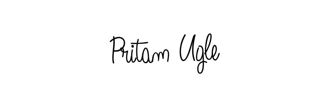 Use a signature maker to create a handwritten signature online. With this signature software, you can design (Angelique-Rose-font-FFP) your own signature for name Pritam Ugle. Pritam Ugle signature style 5 images and pictures png