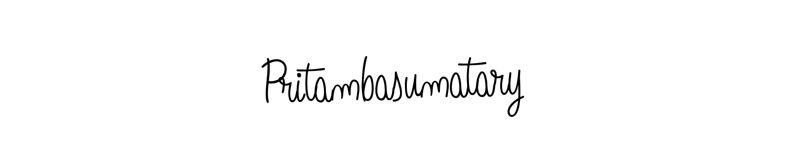 Use a signature maker to create a handwritten signature online. With this signature software, you can design (Angelique-Rose-font-FFP) your own signature for name Pritambasumatary. Pritambasumatary signature style 5 images and pictures png