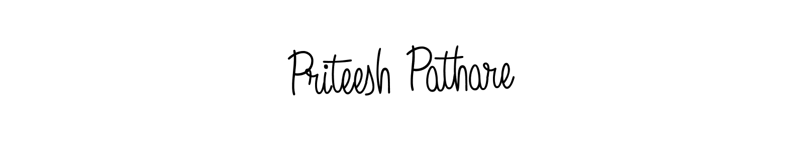 Also we have Priteesh Pathare name is the best signature style. Create professional handwritten signature collection using Angelique-Rose-font-FFP autograph style. Priteesh Pathare signature style 5 images and pictures png