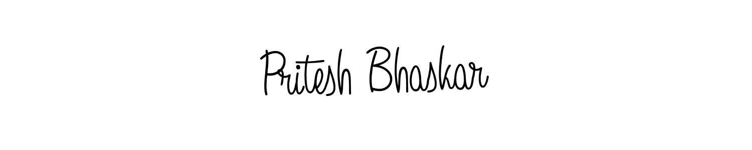 How to make Pritesh Bhaskar signature? Angelique-Rose-font-FFP is a professional autograph style. Create handwritten signature for Pritesh Bhaskar name. Pritesh Bhaskar signature style 5 images and pictures png