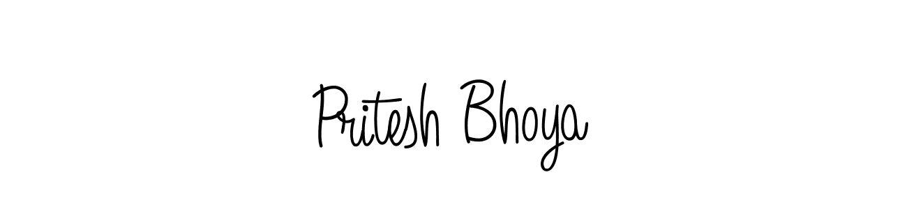 Use a signature maker to create a handwritten signature online. With this signature software, you can design (Angelique-Rose-font-FFP) your own signature for name Pritesh Bhoya. Pritesh Bhoya signature style 5 images and pictures png