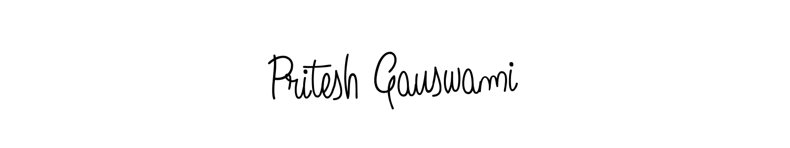 The best way (Angelique-Rose-font-FFP) to make a short signature is to pick only two or three words in your name. The name Pritesh Gauswami include a total of six letters. For converting this name. Pritesh Gauswami signature style 5 images and pictures png