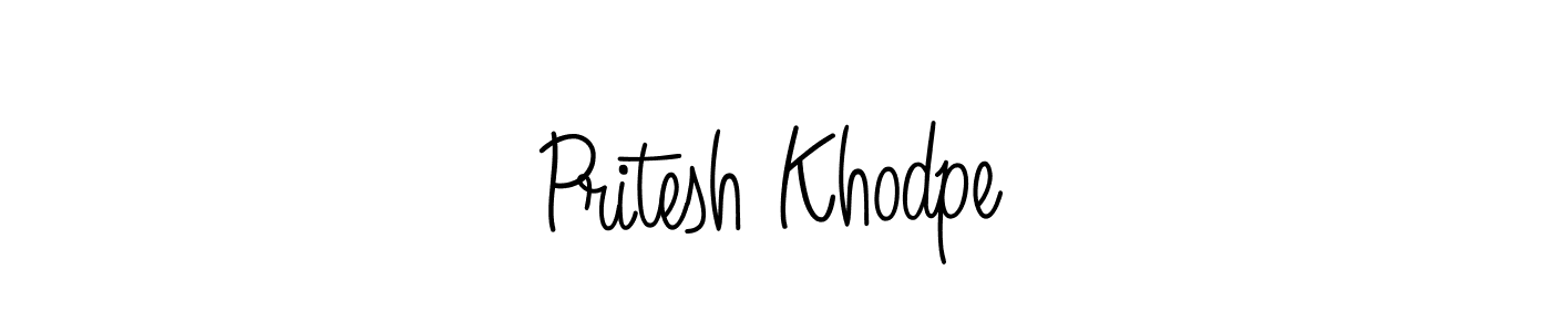 Also we have Pritesh Khodpe name is the best signature style. Create professional handwritten signature collection using Angelique-Rose-font-FFP autograph style. Pritesh Khodpe signature style 5 images and pictures png