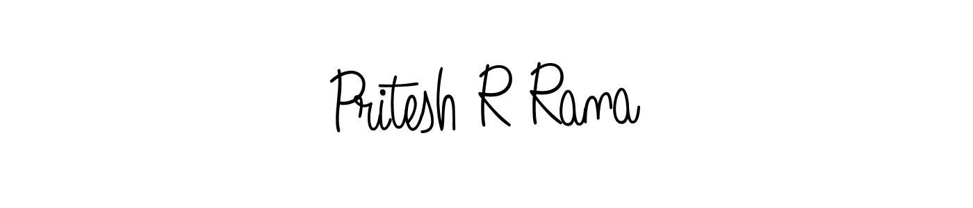 Also we have Pritesh R Rana name is the best signature style. Create professional handwritten signature collection using Angelique-Rose-font-FFP autograph style. Pritesh R Rana signature style 5 images and pictures png