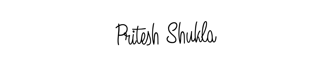 How to make Pritesh Shukla name signature. Use Angelique-Rose-font-FFP style for creating short signs online. This is the latest handwritten sign. Pritesh Shukla signature style 5 images and pictures png