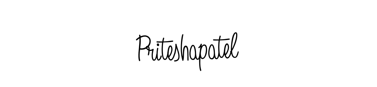Create a beautiful signature design for name Priteshapatel. With this signature (Angelique-Rose-font-FFP) fonts, you can make a handwritten signature for free. Priteshapatel signature style 5 images and pictures png