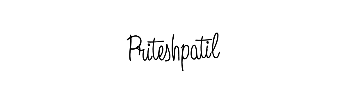 Also we have Priteshpatil name is the best signature style. Create professional handwritten signature collection using Angelique-Rose-font-FFP autograph style. Priteshpatil signature style 5 images and pictures png