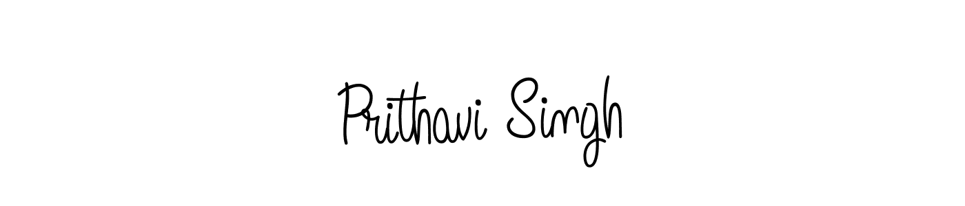 How to make Prithavi Singh name signature. Use Angelique-Rose-font-FFP style for creating short signs online. This is the latest handwritten sign. Prithavi Singh signature style 5 images and pictures png