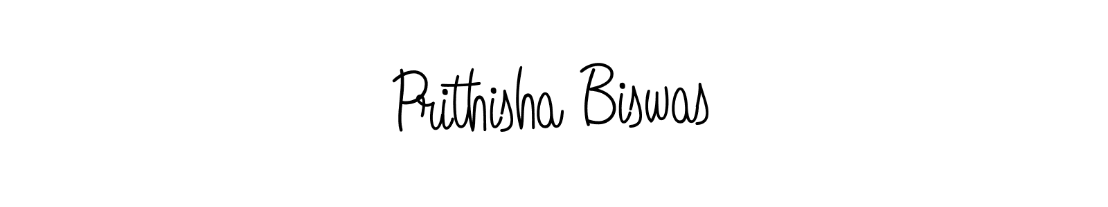 Make a beautiful signature design for name Prithisha Biswas. With this signature (Angelique-Rose-font-FFP) style, you can create a handwritten signature for free. Prithisha Biswas signature style 5 images and pictures png