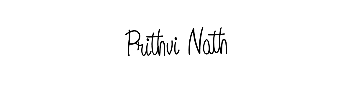 How to make Prithvi Nath name signature. Use Angelique-Rose-font-FFP style for creating short signs online. This is the latest handwritten sign. Prithvi Nath signature style 5 images and pictures png