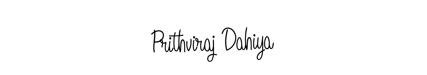 Also we have Prithviraj Dahiya name is the best signature style. Create professional handwritten signature collection using Angelique-Rose-font-FFP autograph style. Prithviraj Dahiya signature style 5 images and pictures png