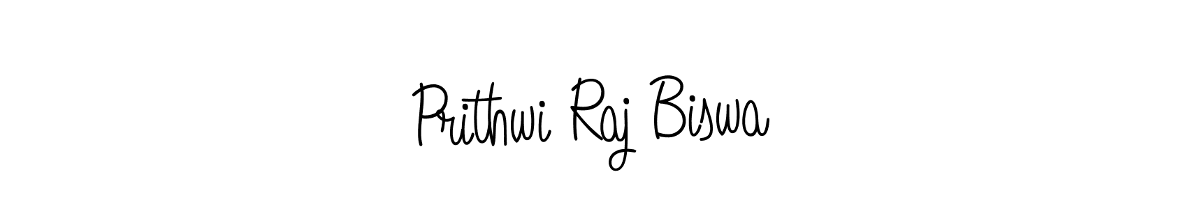 Make a beautiful signature design for name Prithwi Raj Biswa. With this signature (Angelique-Rose-font-FFP) style, you can create a handwritten signature for free. Prithwi Raj Biswa signature style 5 images and pictures png