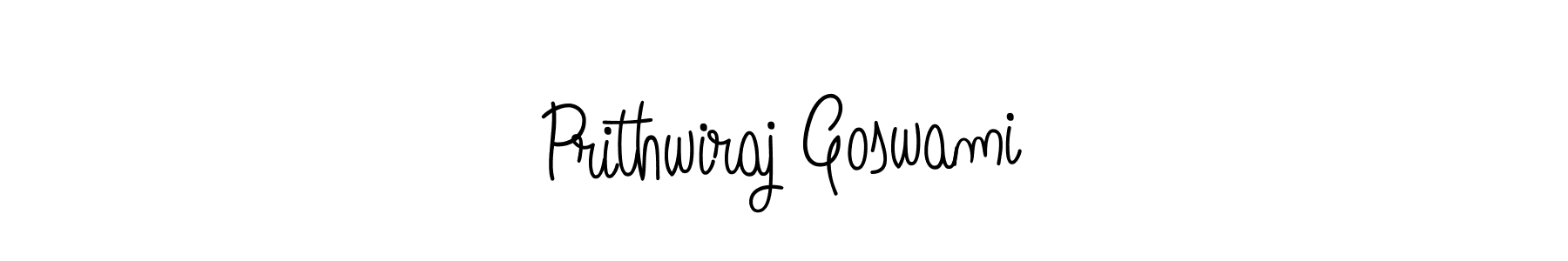 You should practise on your own different ways (Angelique-Rose-font-FFP) to write your name (Prithwiraj Goswami) in signature. don't let someone else do it for you. Prithwiraj Goswami signature style 5 images and pictures png