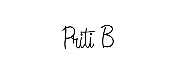 Also we have Priti B name is the best signature style. Create professional handwritten signature collection using Angelique-Rose-font-FFP autograph style. Priti B signature style 5 images and pictures png