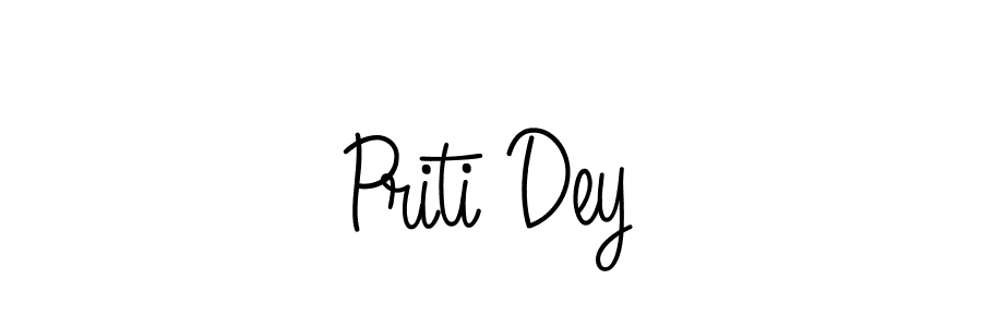Priti Dey stylish signature style. Best Handwritten Sign (Angelique-Rose-font-FFP) for my name. Handwritten Signature Collection Ideas for my name Priti Dey. Priti Dey signature style 5 images and pictures png